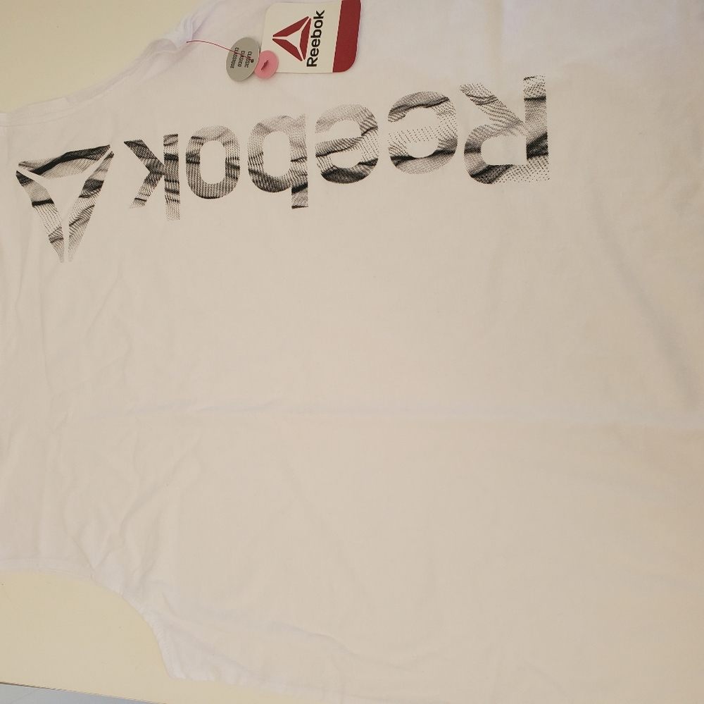 White Reebok Sleeveless tank